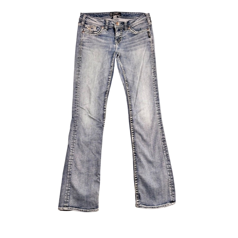 Silver Jeans Co Aiko Bootcut Light Wash Denim Blue Jeans W28 L33 CA00508